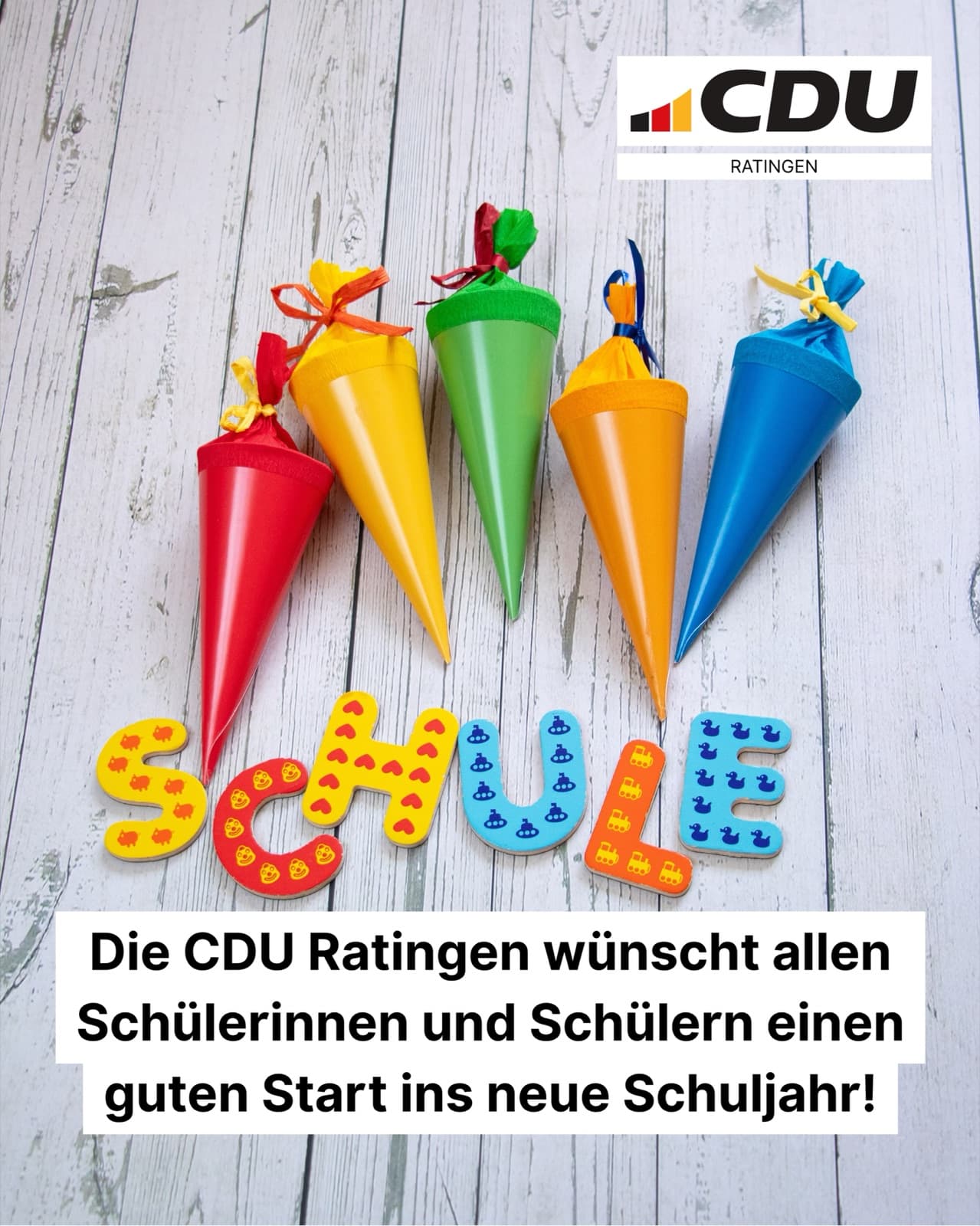 Die CDU Ratingen wünscht einen guten Start ins neue Schuljahr