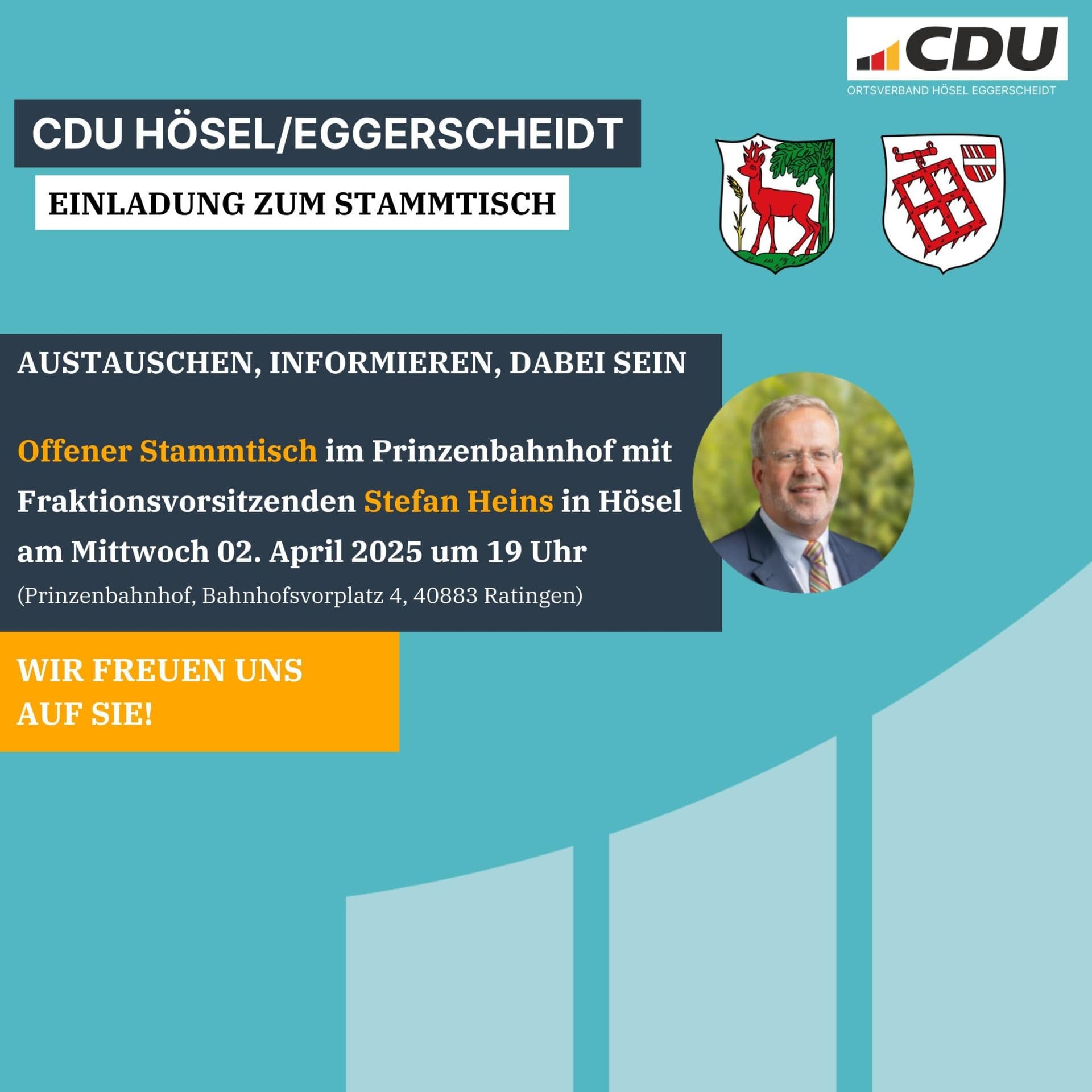 CDU Hösel/Eggerscheidt lädt zum offenen Stammtisch ein
