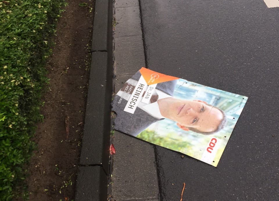 Vandalismus an Wahlplakaten ist kein Kavaliersdelikt