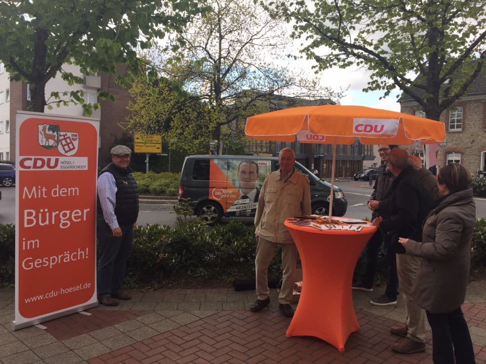 Infostände der Ratinger CDU am kommenden Samstag, 6.Mai 2017